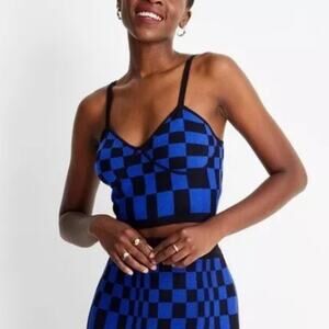 FUTURE COLLECTIVE x Target Kahlana Barfield Checker Bralette Crop Tank Top